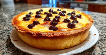 Torta pasticciotto con crema e amarene