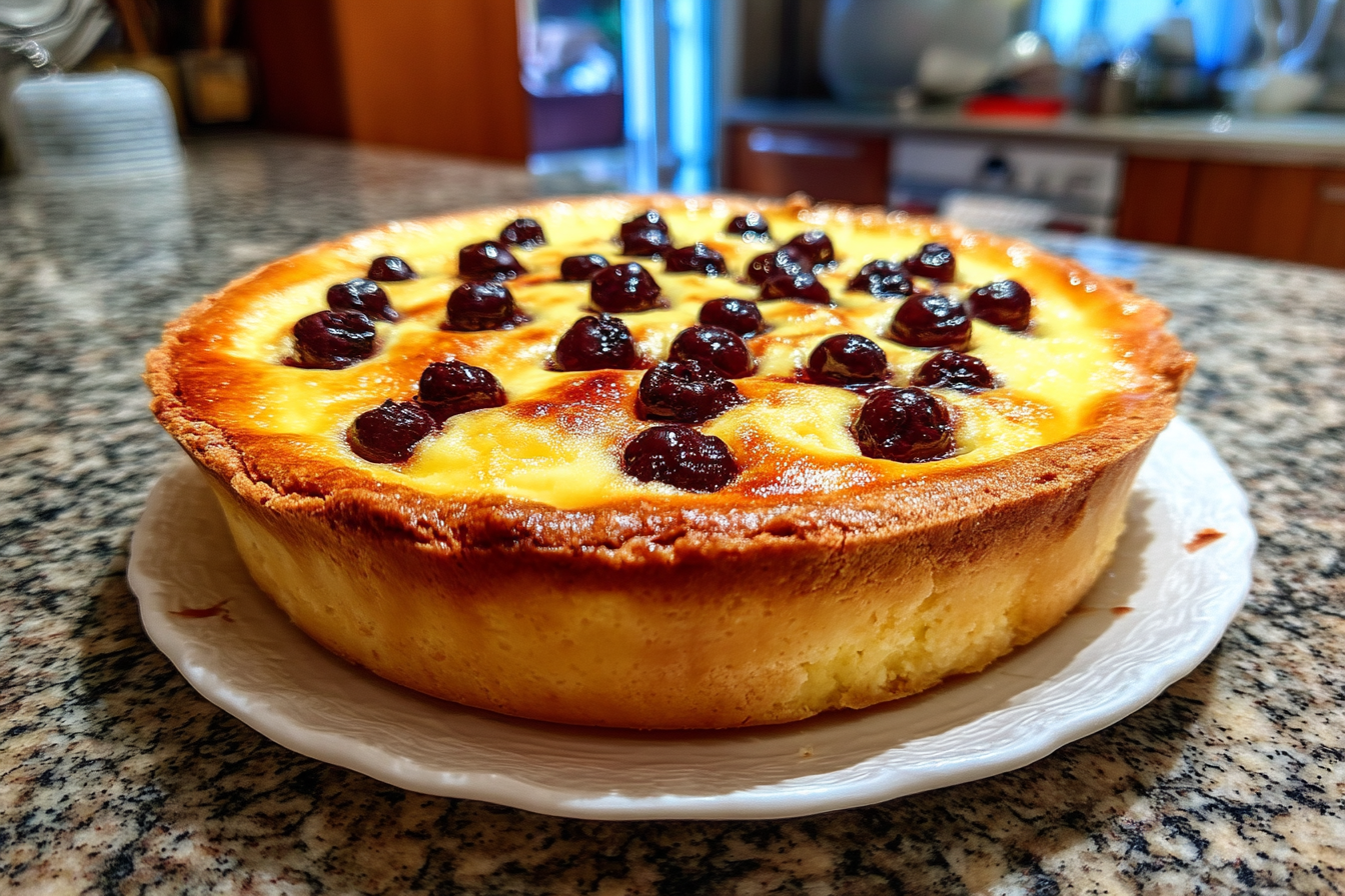 Torta pasticciotto con crema e amarene