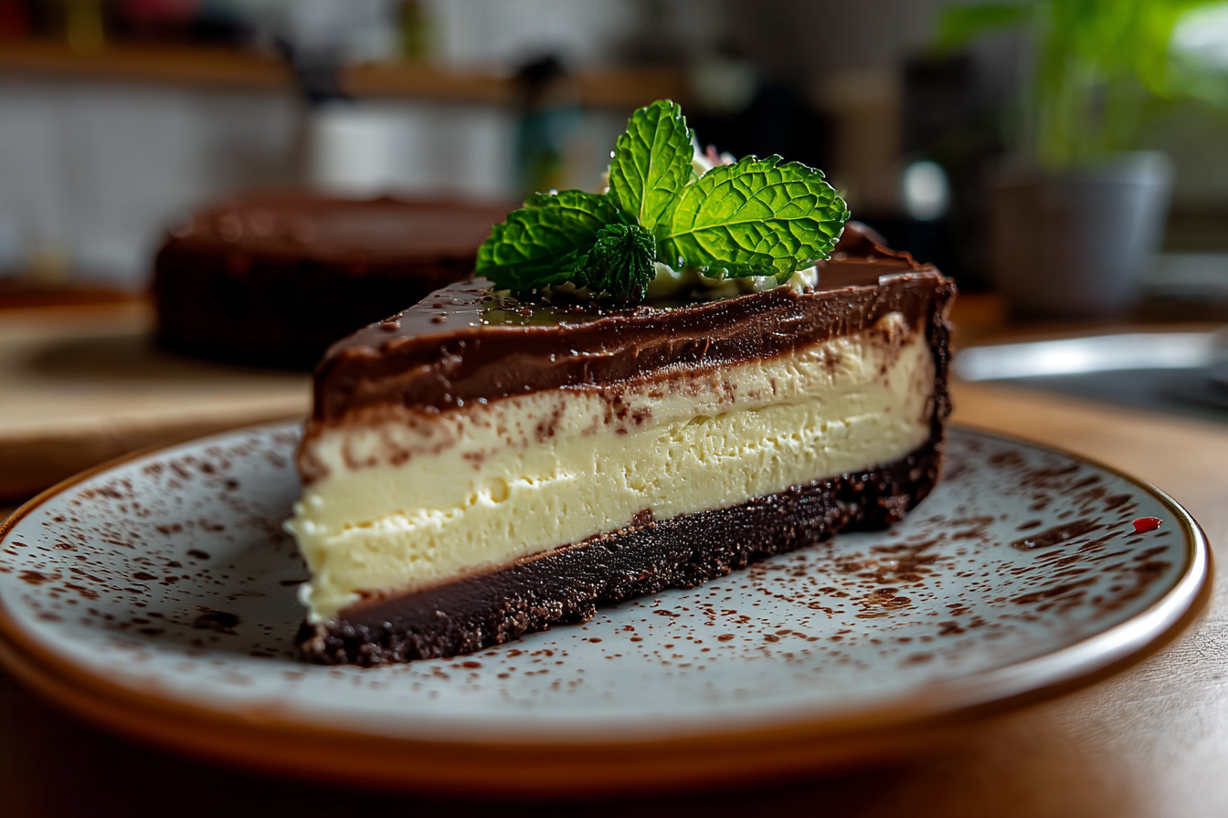 Cheesecake cioccolato menta