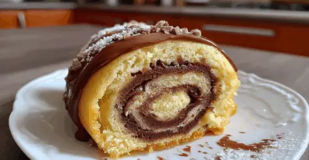 Rotolo di biscotto con Nutella
