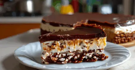 Torta al cioccolato e riso soffiato