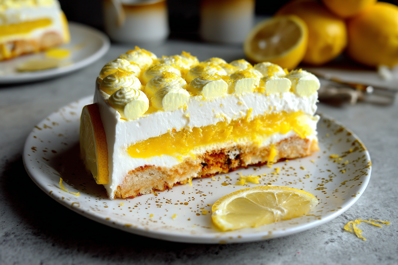 Torta fredda al limone