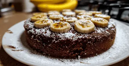 Torta di banane e cioccolato