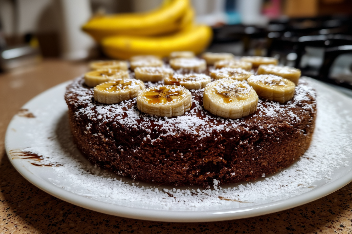 Torta di banane e cioccolato