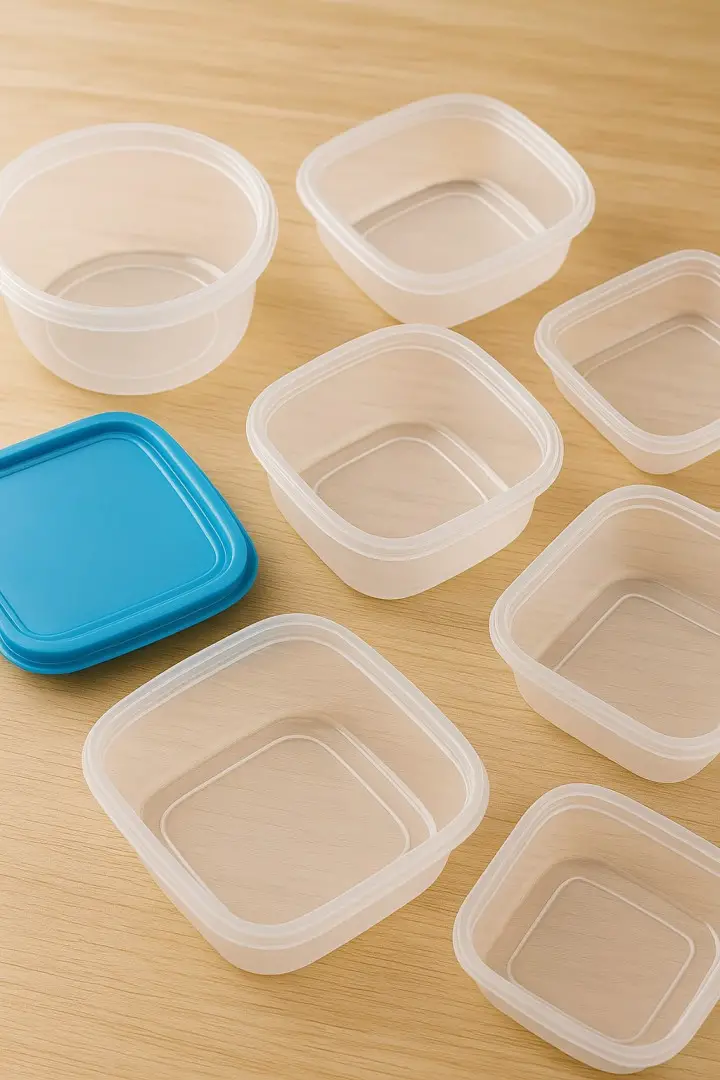 contenitori di plastica riutilizzati