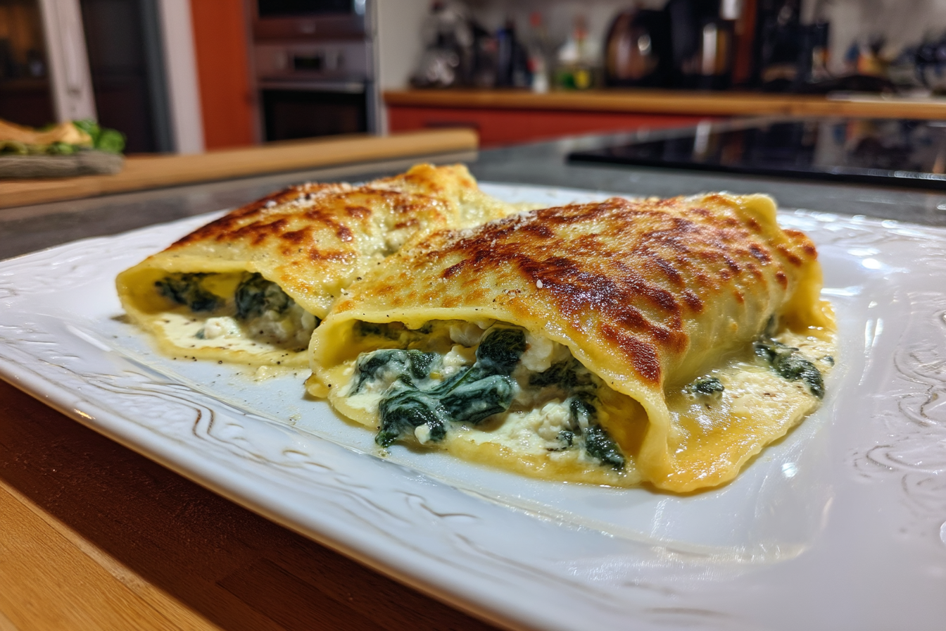 Crespelle con Ricotta e Spinaci