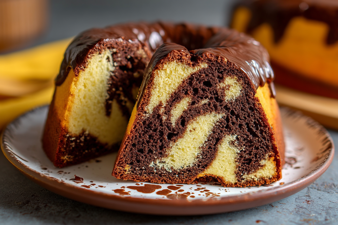 Torta marmorizzata al cioccolato