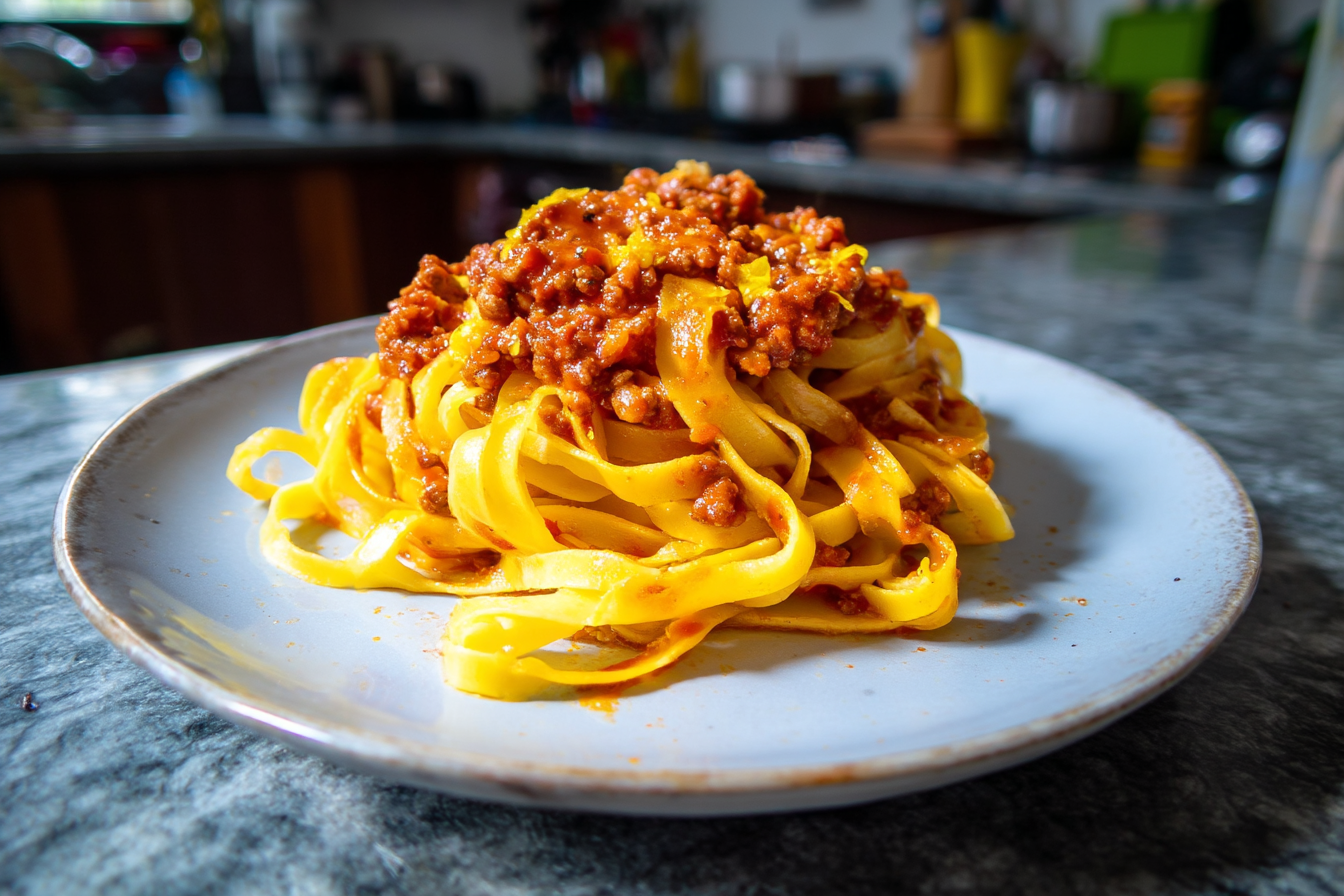 Tagliatelle con ragù di carne