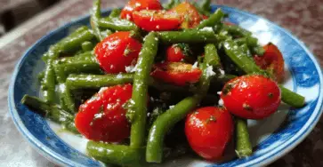 Insalata di fagiolini e pomodorini