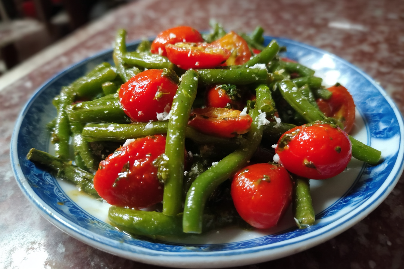 Insalata di fagiolini e pomodorini