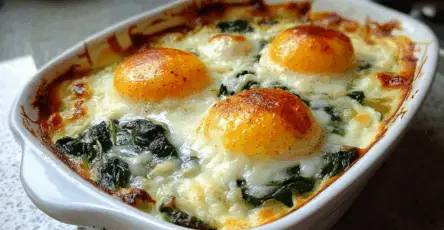 Spinaci e uova sode gratinati