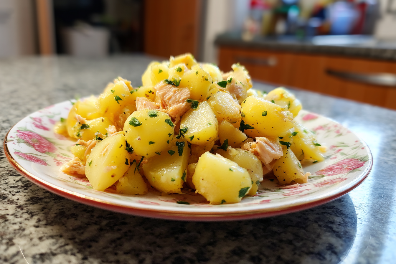 Insalata di patate e tonno