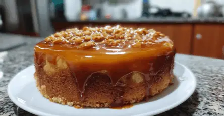 Torta al caramello con glassa