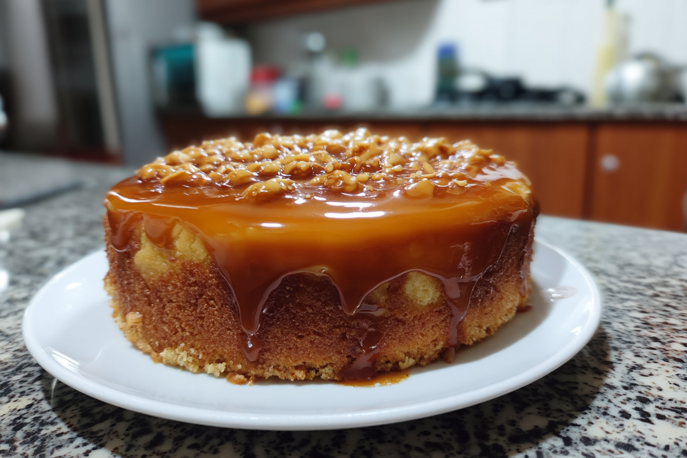 Torta al caramello con glassa
