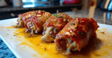 Involtini di prosciutto cotto e funghi