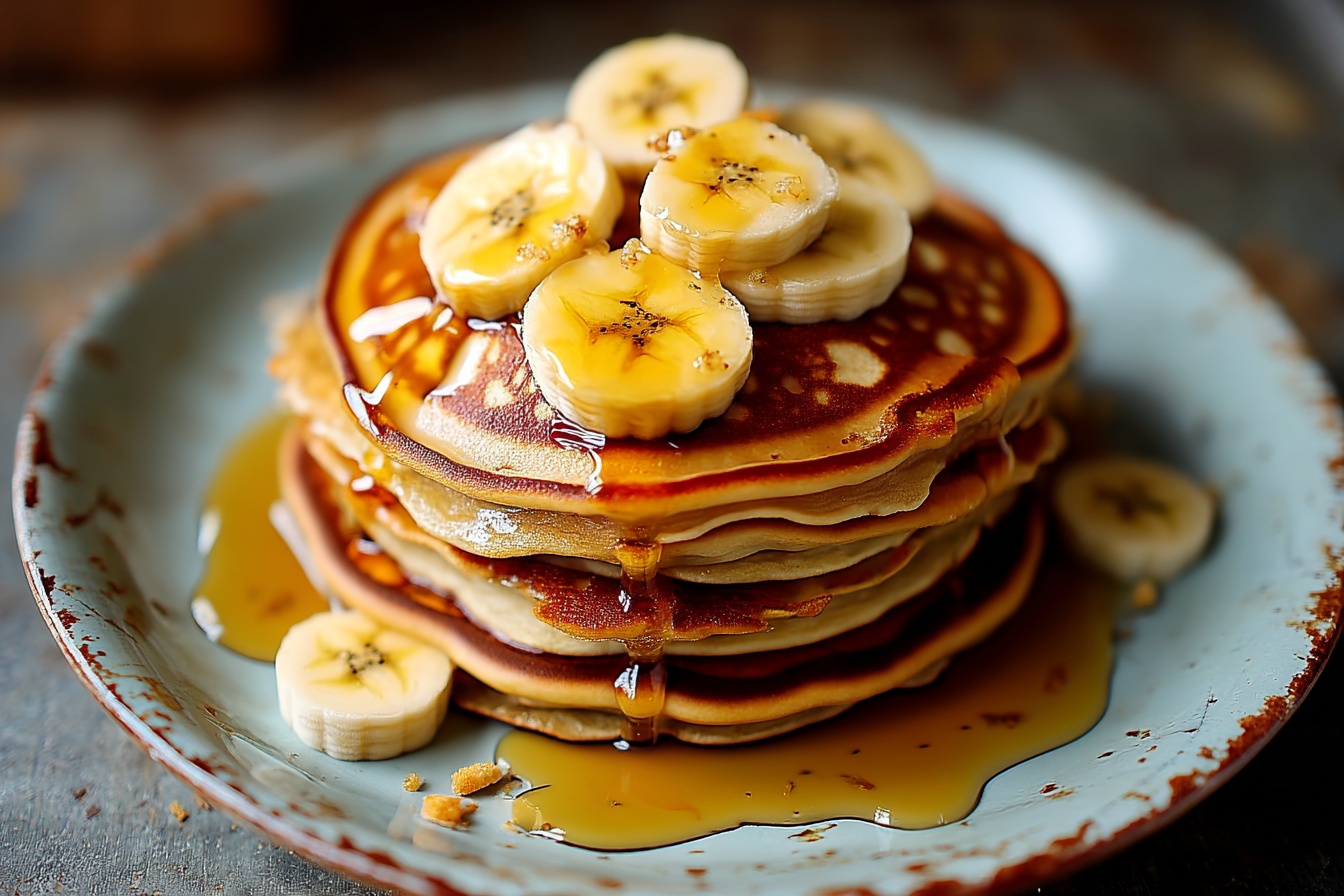 Pancake con banane caramellate