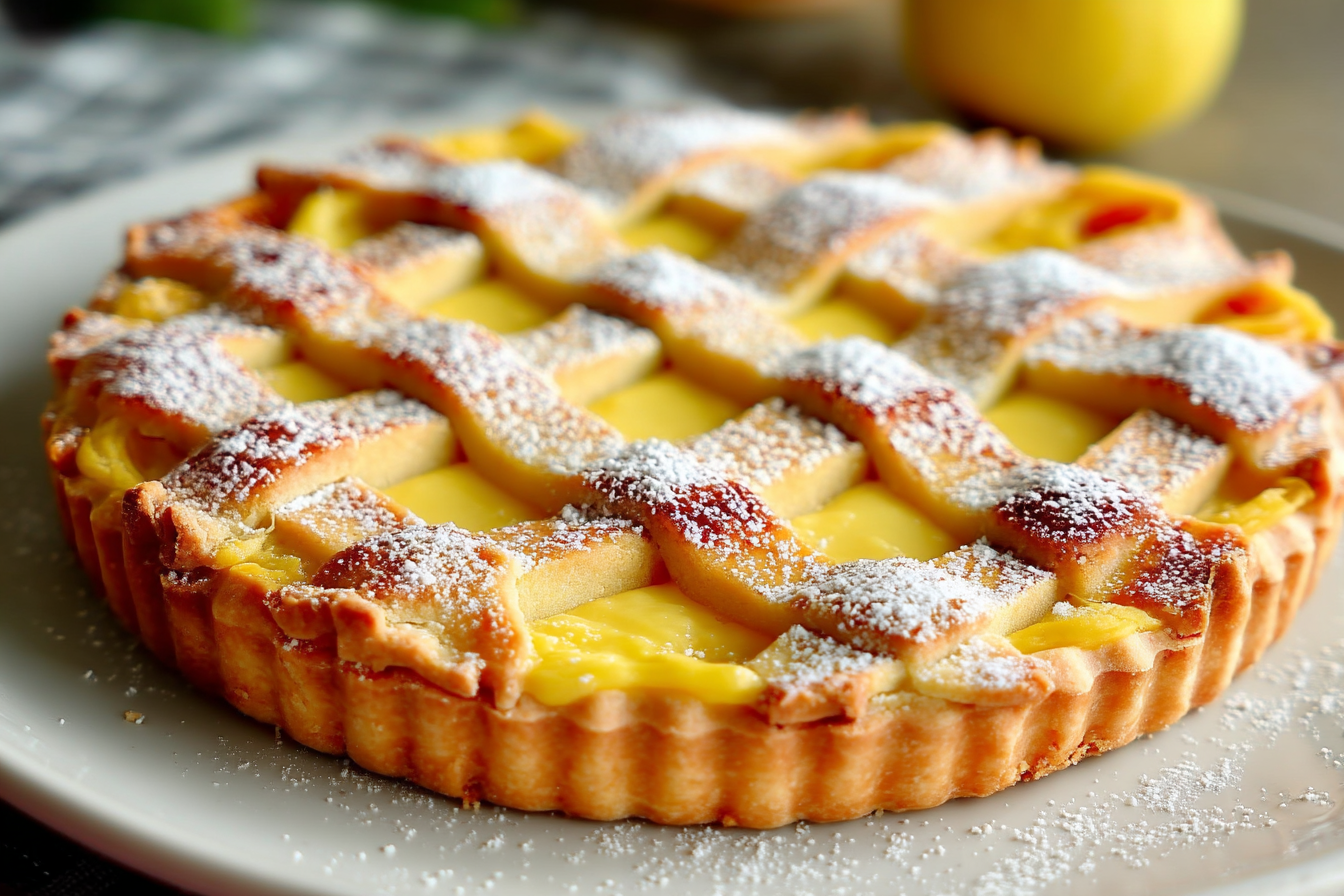 Crostata con crema pasticciera