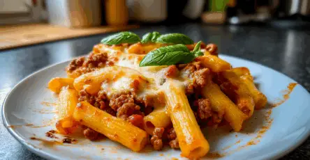Pennette con Salsiccia e Mozzarella