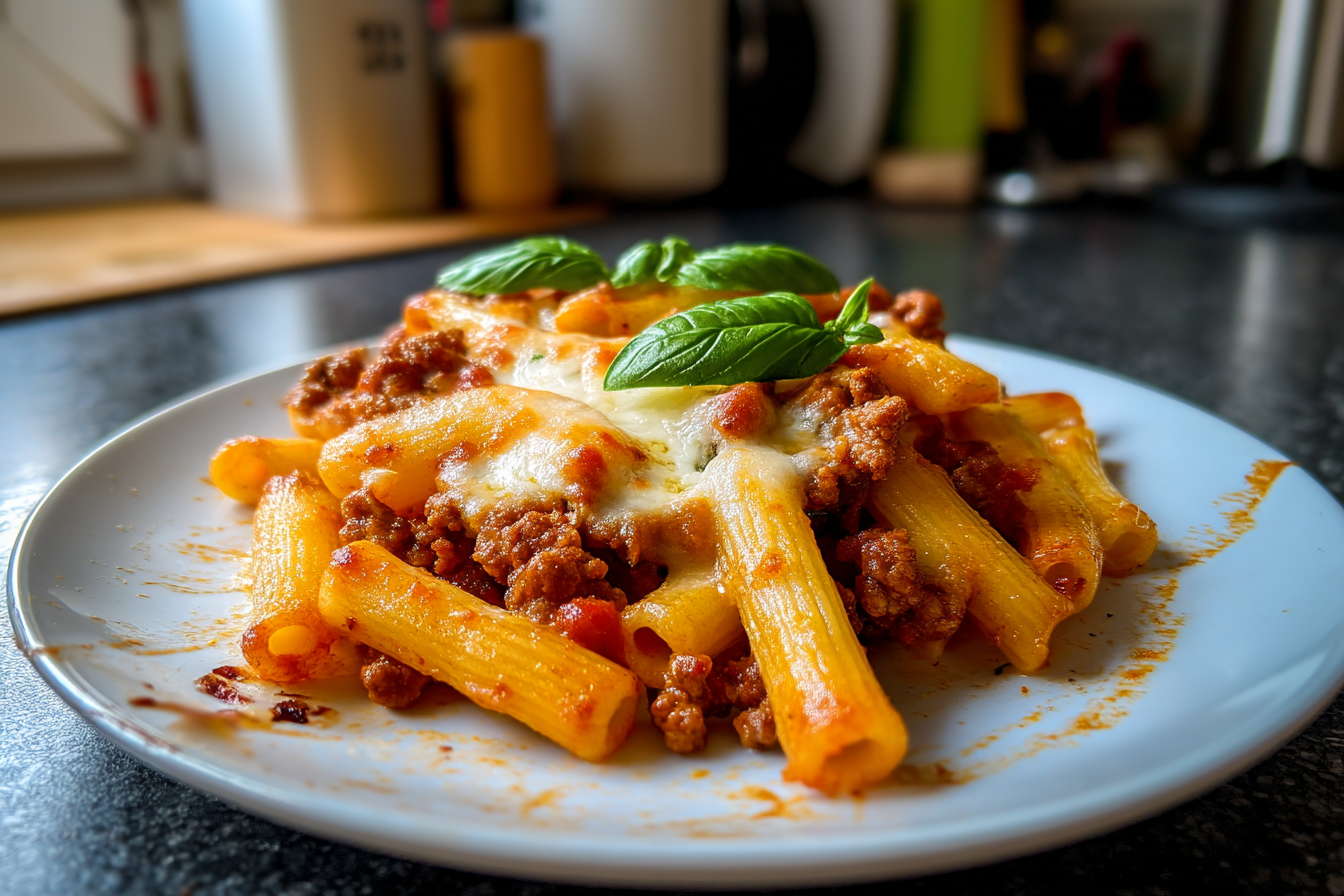 Pennette con Salsiccia e Mozzarella
