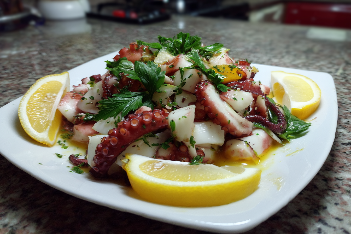 Insalata di polpo con salsina