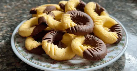 Biscotti bicolore senza burro