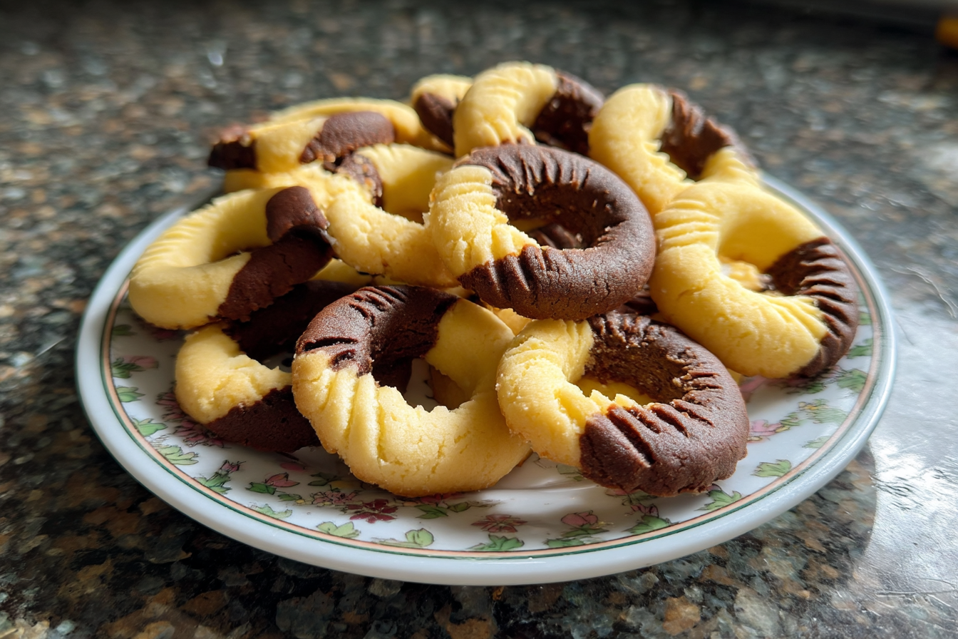 Biscotti bicolore senza burro