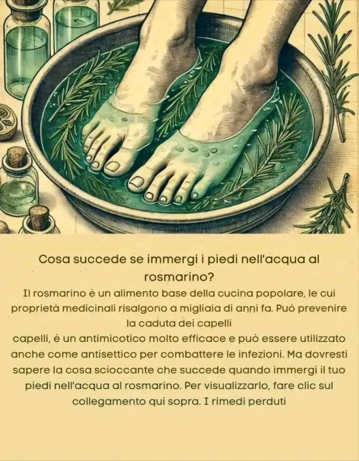 rosmarino piedi salute