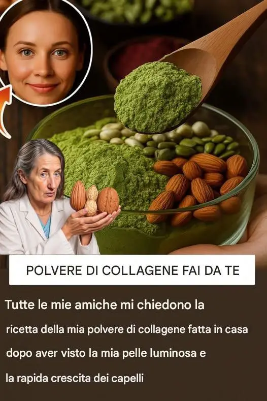 Polvere di collagene verde fatto in casa