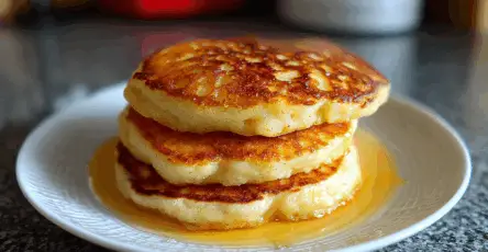 Pancakes di fiocchi d'avena e mele