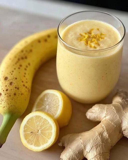 Frullato rinfrescante con banana e limone