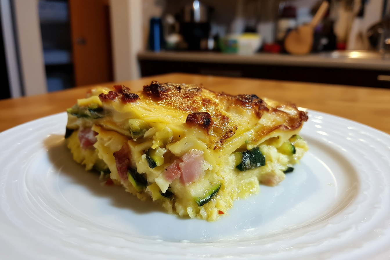 Lasagna con zucchine e speck