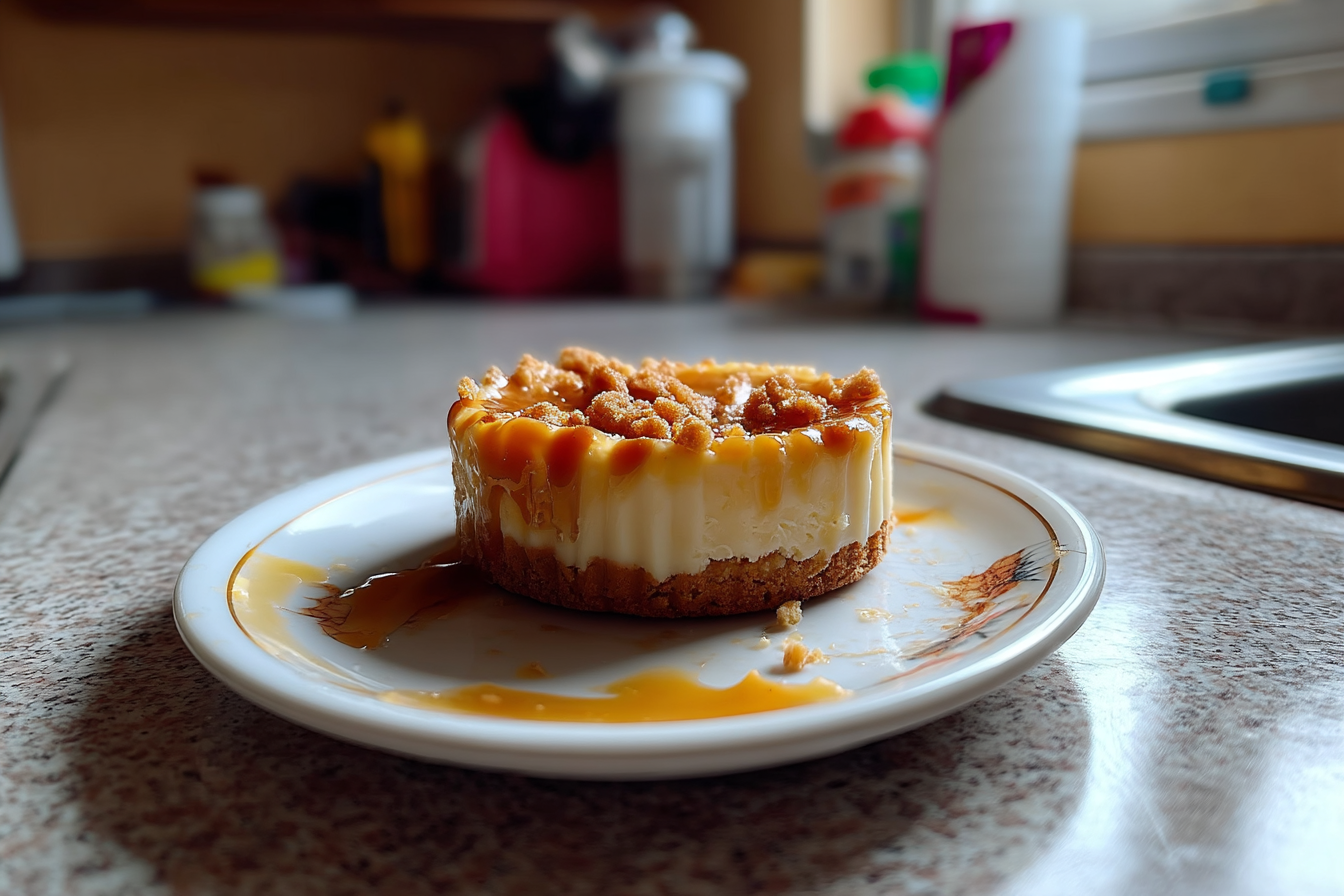 Biscotti al caramello e cheesecake