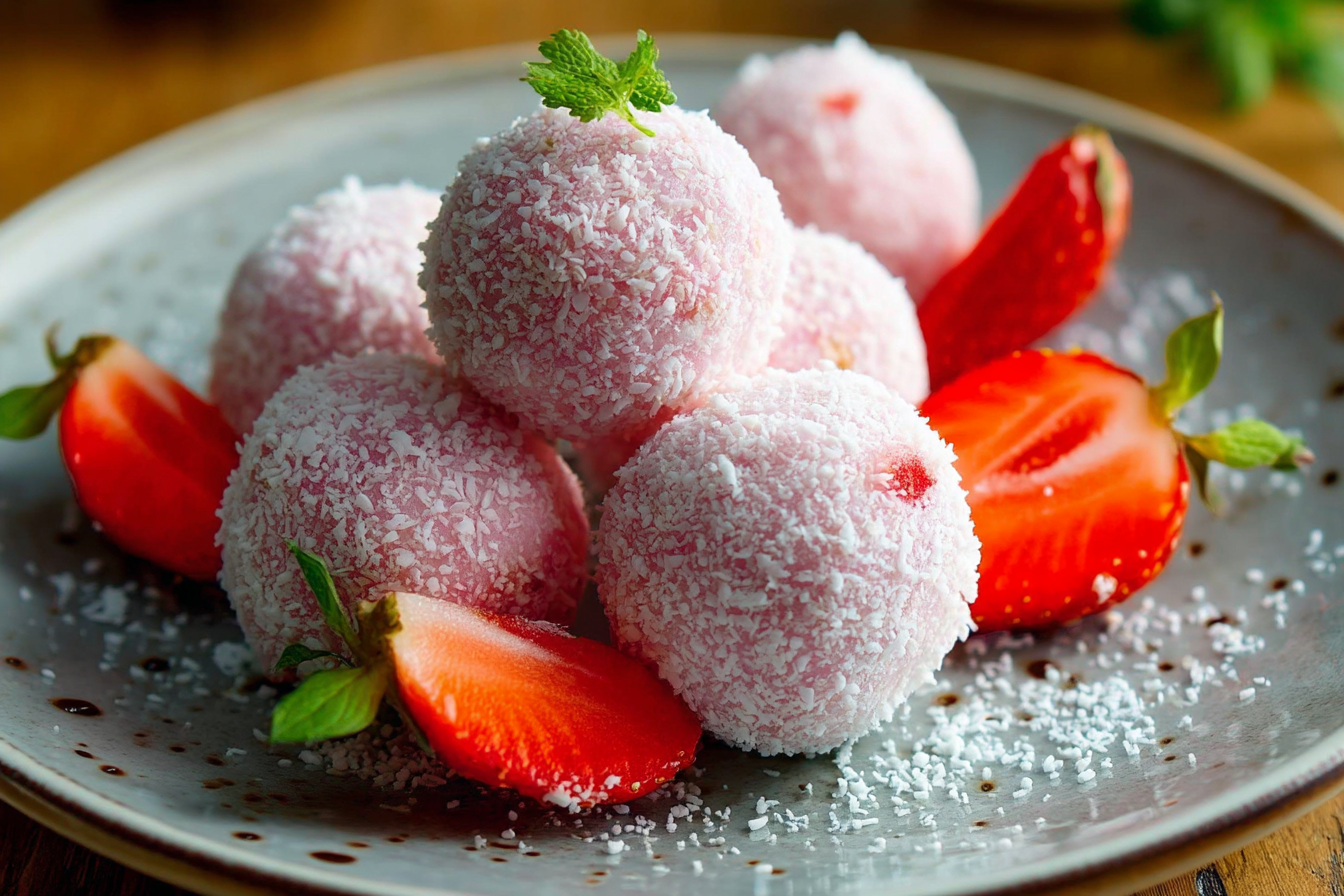 Tartufini cocco e fragole