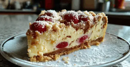 Crumble ricotta e ciliegie