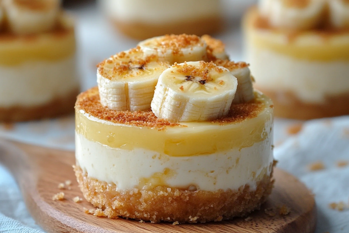Mini cheesecake al banana pudding