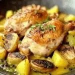 Pollo in umido con patate e piselli