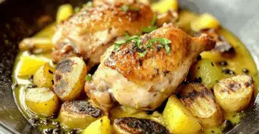 Pollo in umido con patate e piselli