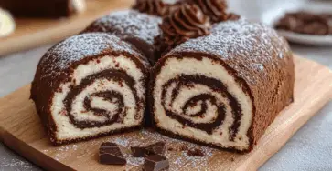 Rotolo senza cottura al cocco e cioccolato