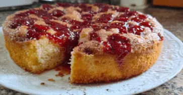 torta con marmellata di fragole