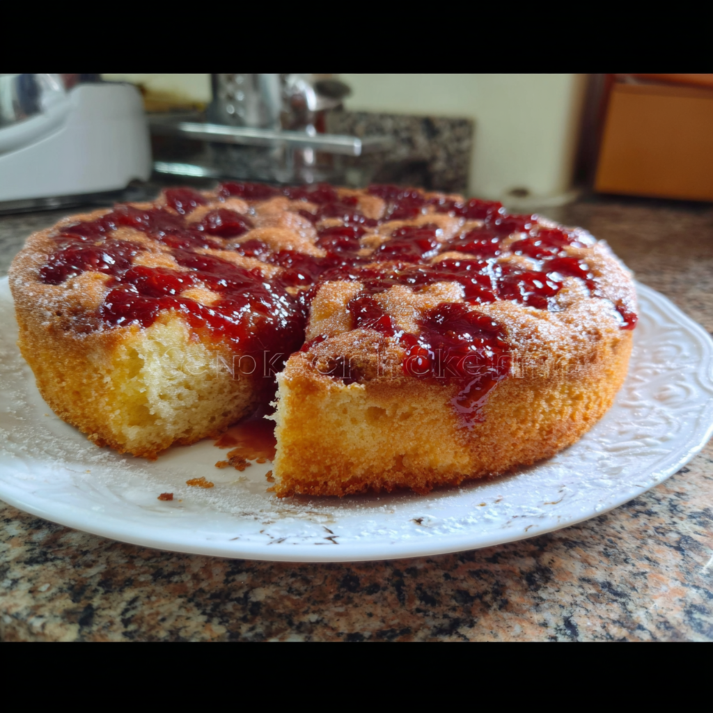 torta con marmellata di fragole