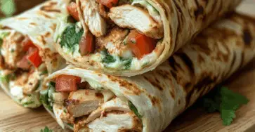 Wrap di pollo e formaggio all’aglio