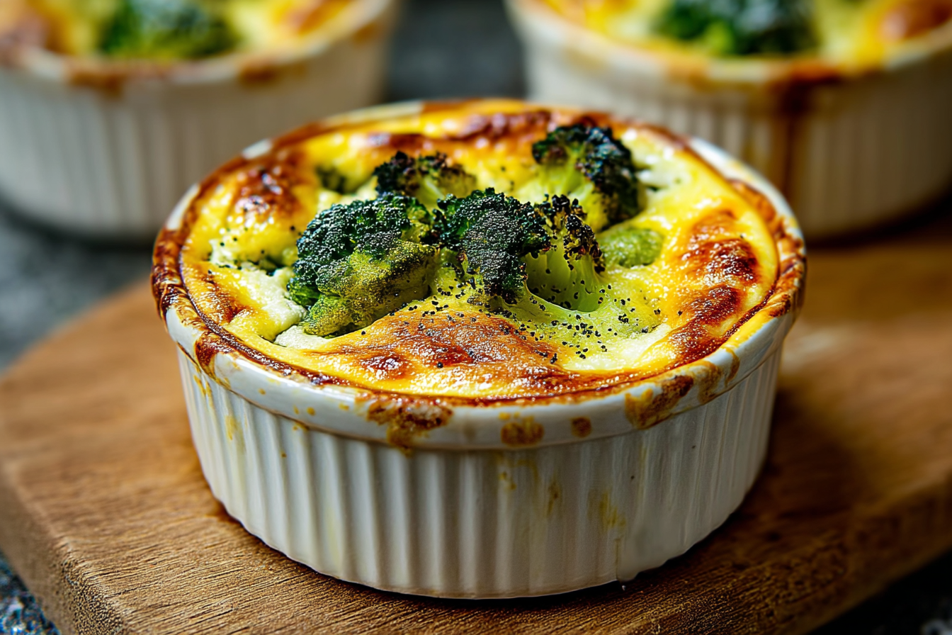 Clafoutis di broccoli caprino e senape