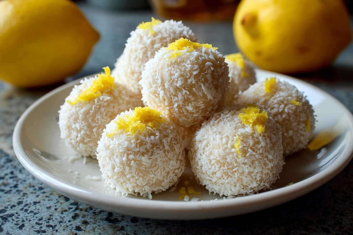 Tartufini al limone senza cottura