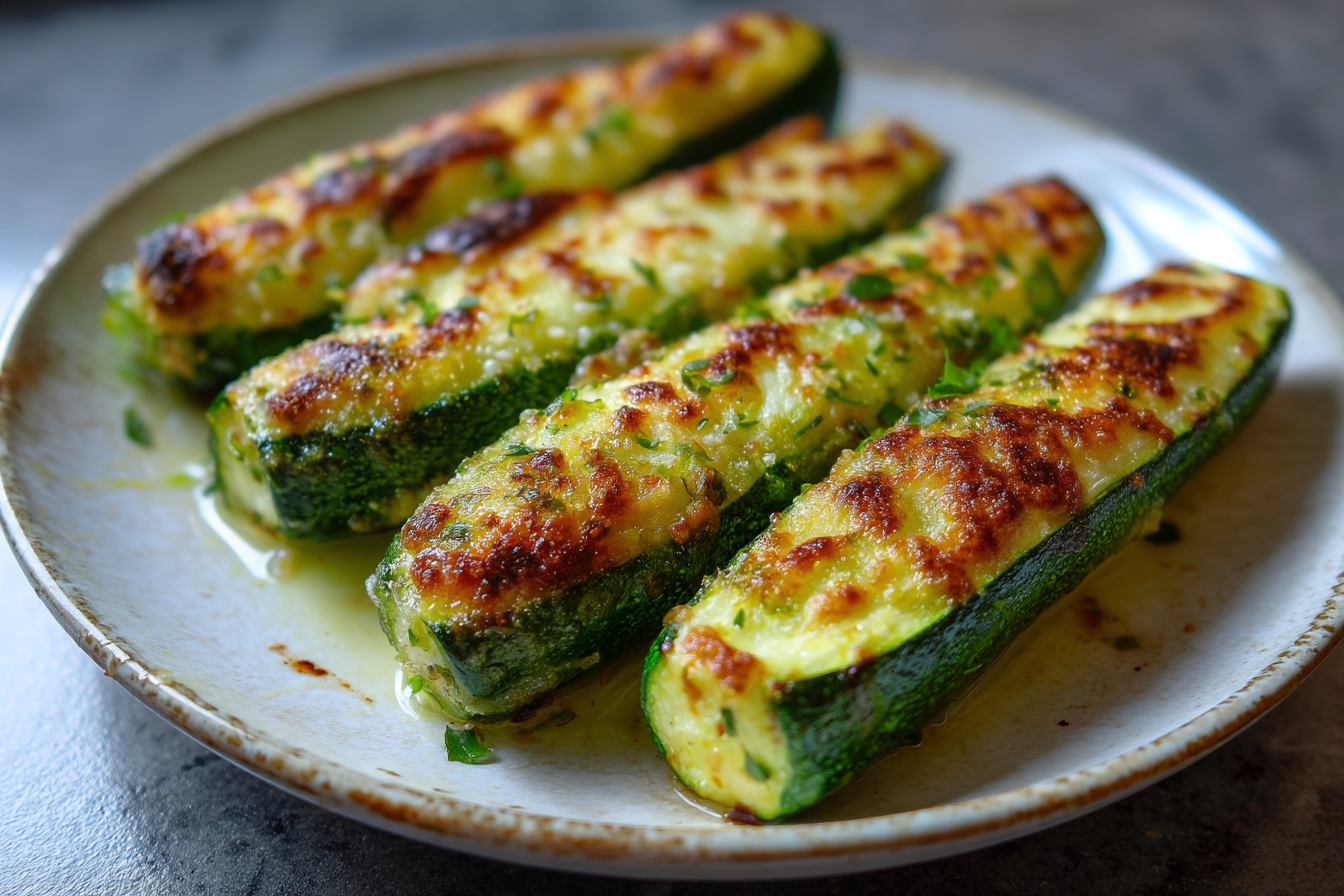 Zucchine croccanti ripiene in friggitrice ad aria