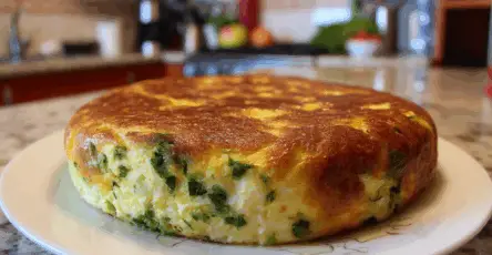 Torta salata di cipollotti e uova con impasto al kefir