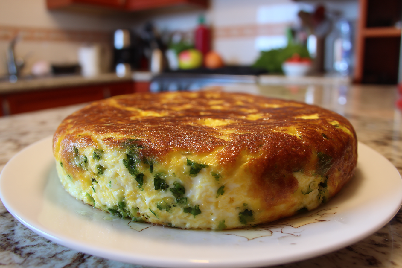 Torta salata di cipollotti e uova con impasto al kefir