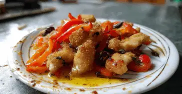 Straccetti di pollo con peperoni