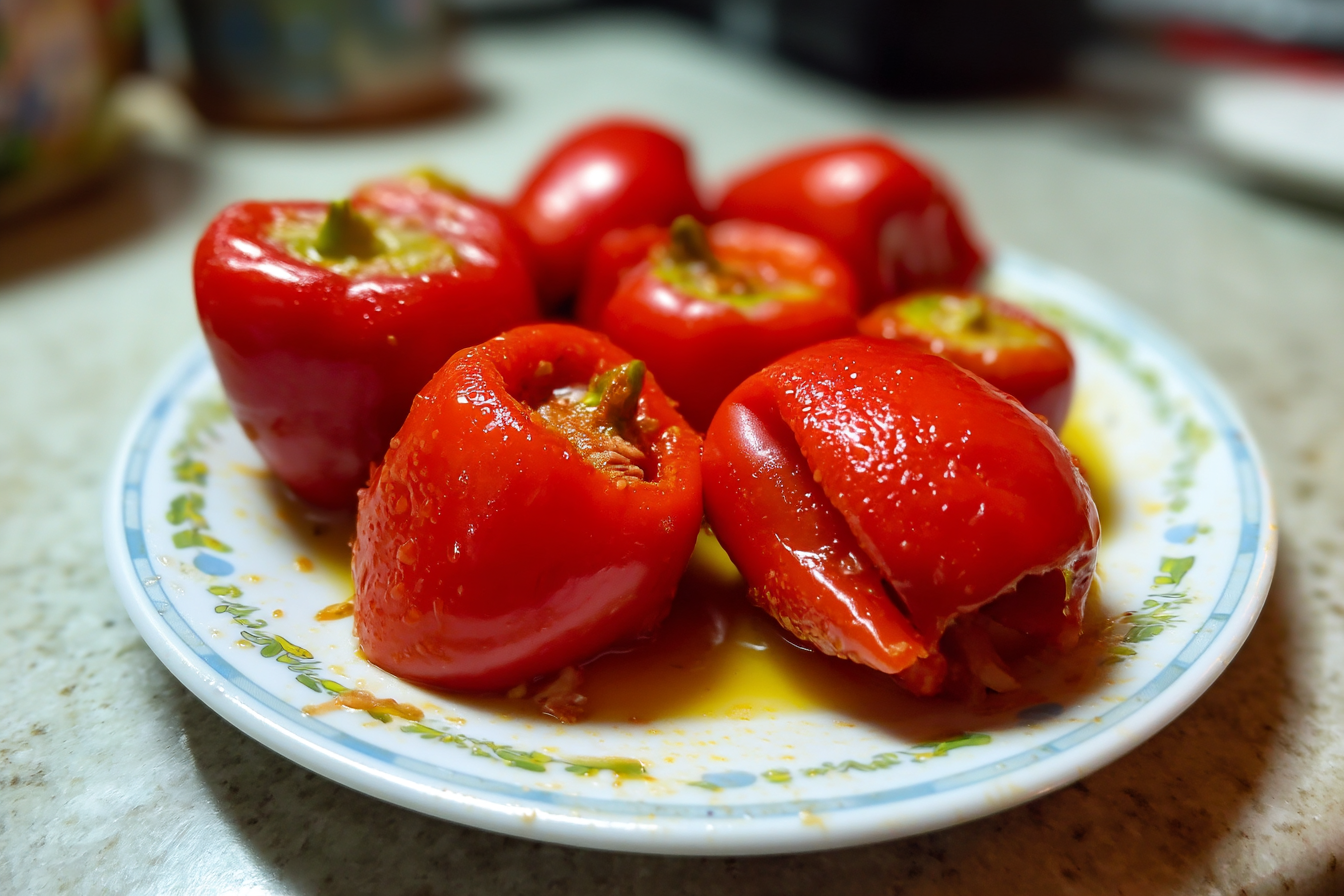 Peperoncini piccanti ripieni di tonno