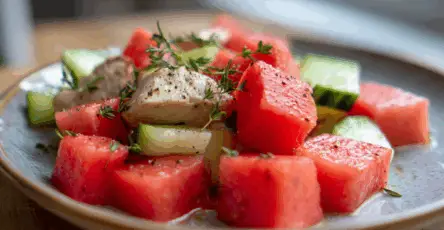 Insalata di pollo e anguria
