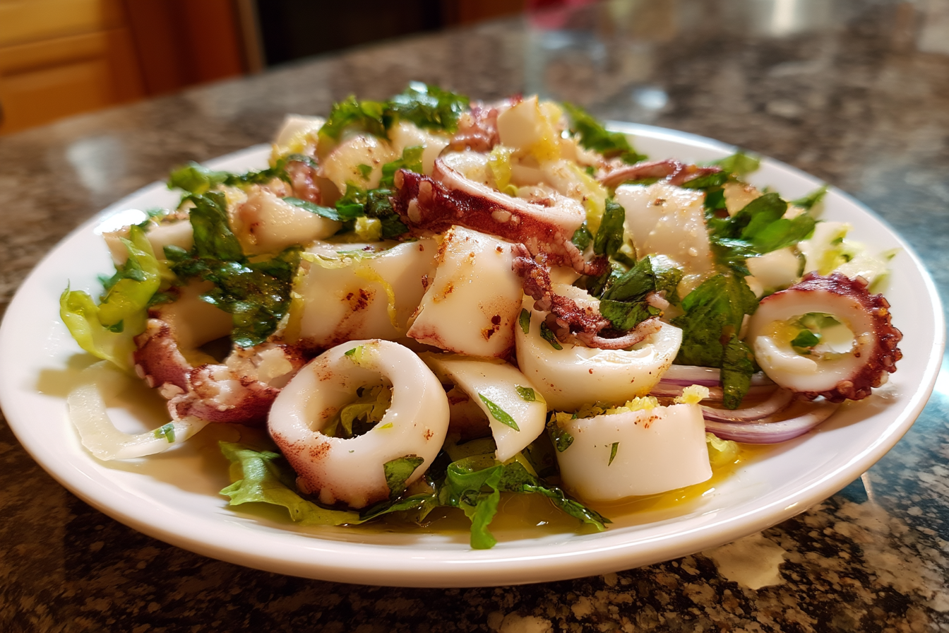 Insalata di Calamari Fresca e Leggera